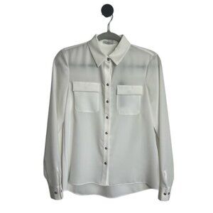 T Tahari Delaney Blouse in Joey White - XS